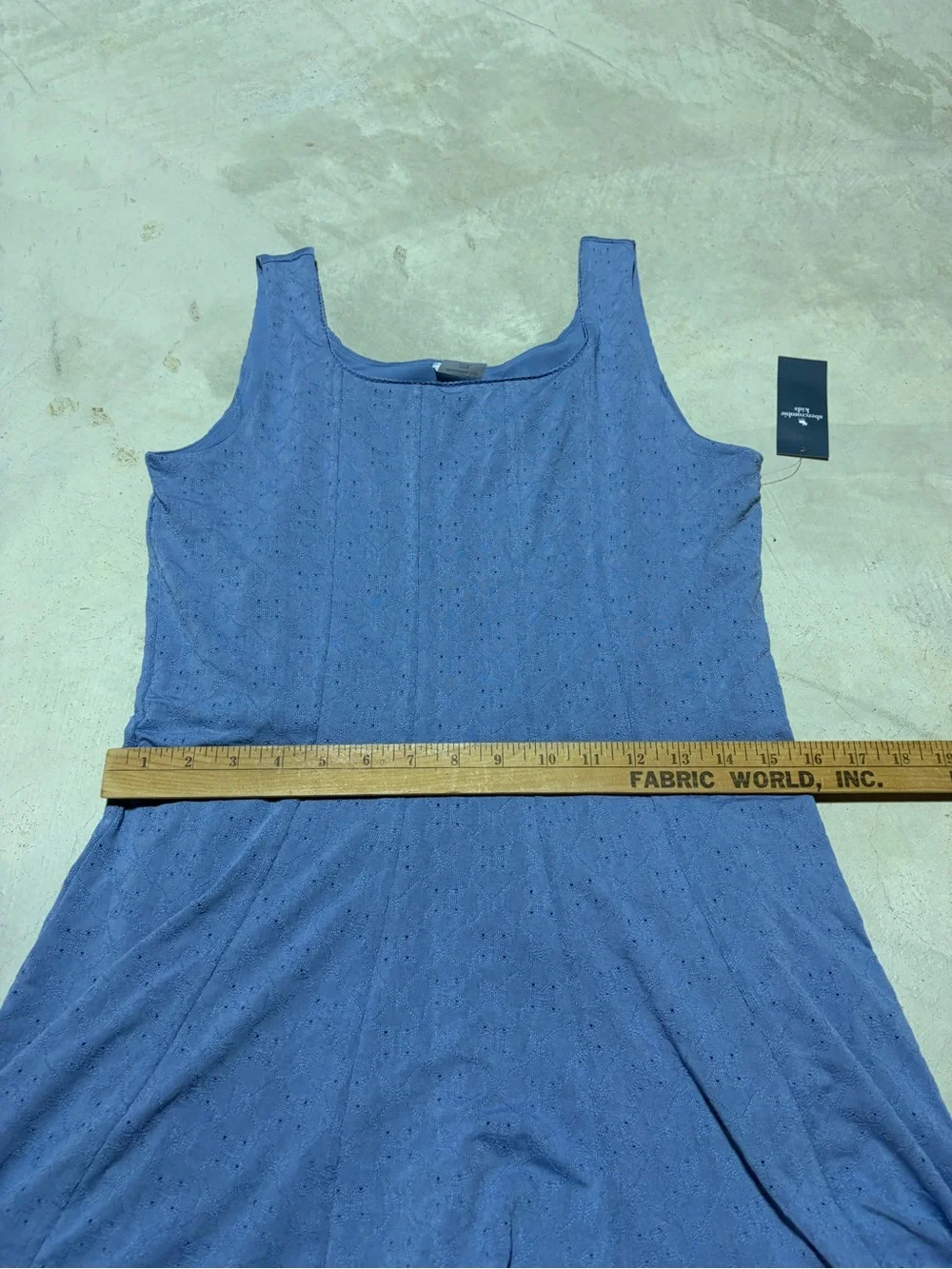 Abercrombie kids YPB NWT Blue Eyelet tennis Dress built-In shorts 17/18 MSRP$45